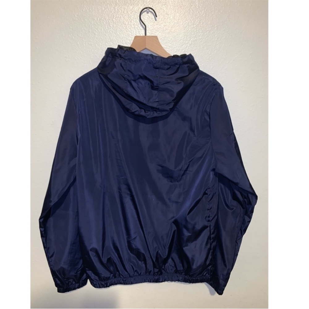 MENS NAVY BLUE REFLECTIVE WINDBREAKER JACKET - Picture 7 of 7